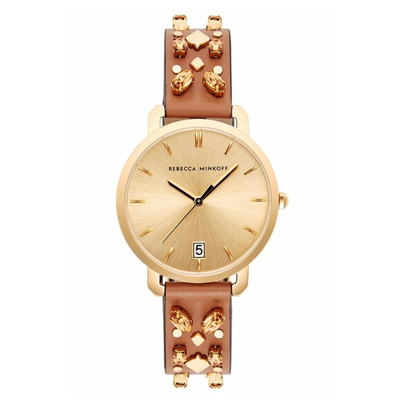 Rebecca Minkoff Accessories - Rebecca Minkoff Studded Leather Watch 34mm